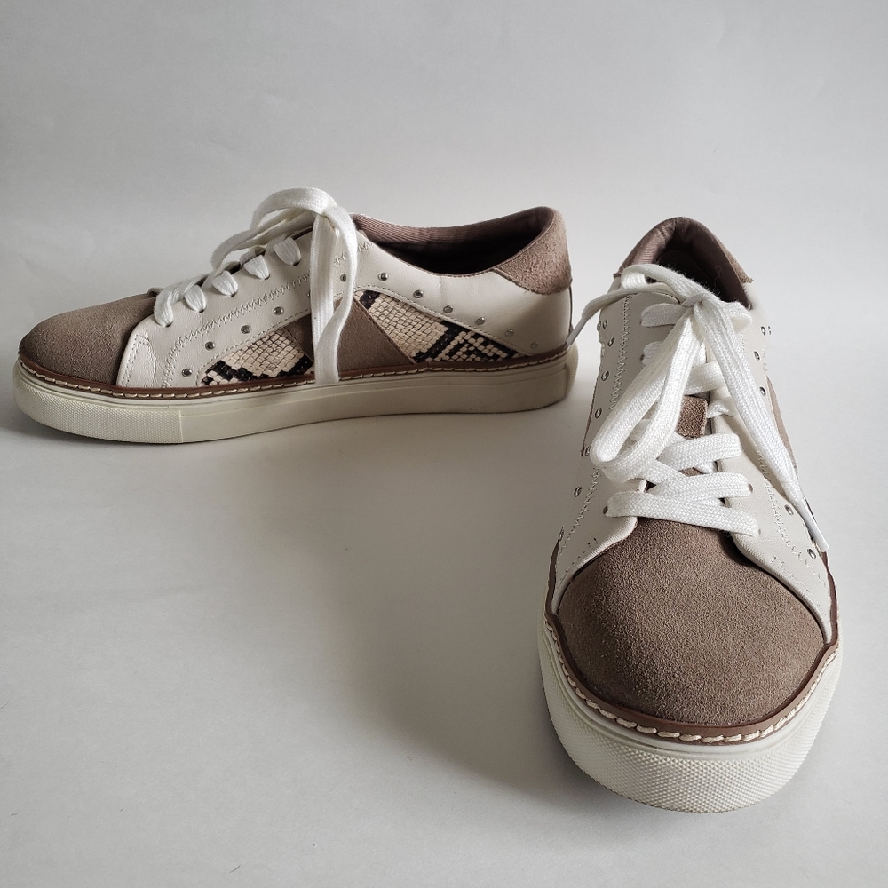 Crown Vintage Suede & Python Print Sneakers - image 4